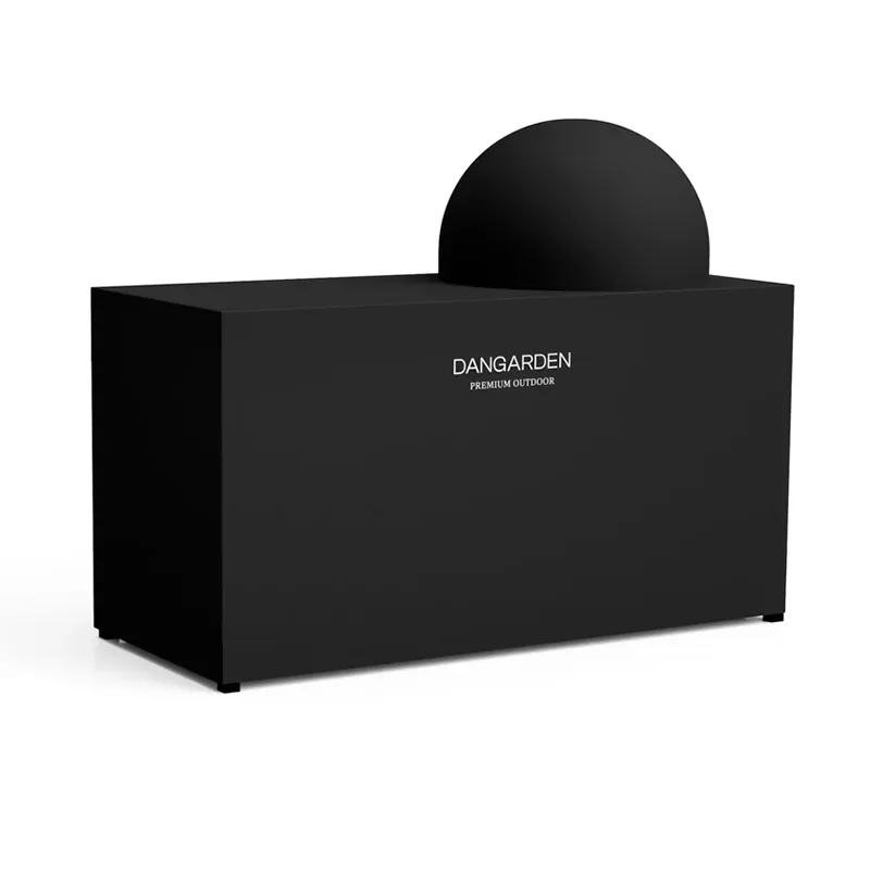 Fekete kültéri szekrény vízálló fedél