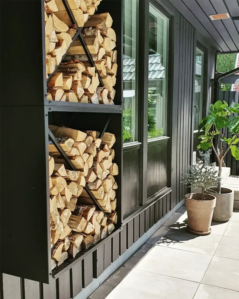 Outdoor Metal Rectangular Log Holder Firewood Rack Outdoor Metal Rectangular Log Holder Firewood Rack